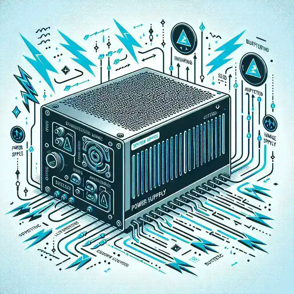 How does a power supply protect against voltage spikes?