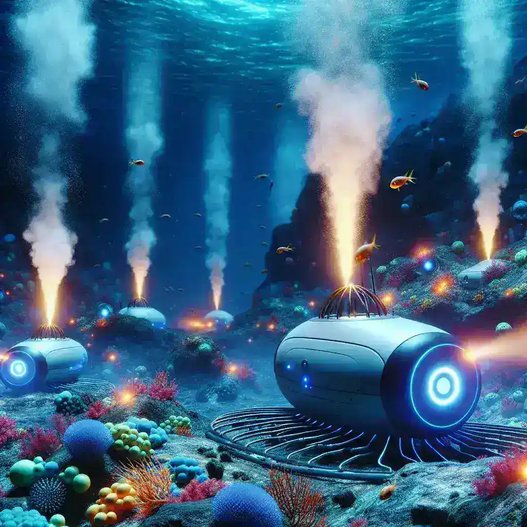 AI Powered Undersea Rovers Mapping Hydrothermal Vents for Biotech Research